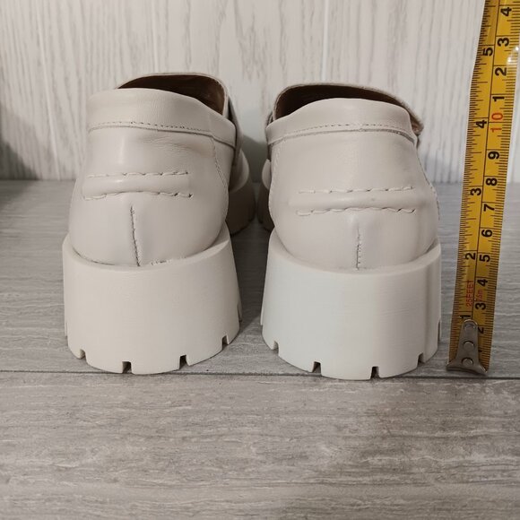 NEW Steve Madden Womens Lawrence Slip On Leather Loafers Chunky Heel Size 11M - Picture 5 of 7